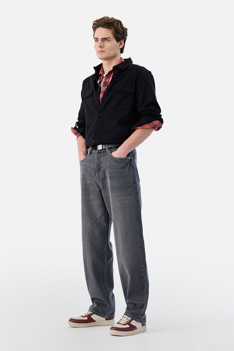 SNITCH Washed Loose Fit Jeans - Image 5
